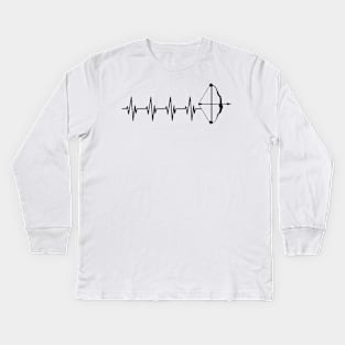 Archery Heartbeat Kids Long Sleeve T-Shirt